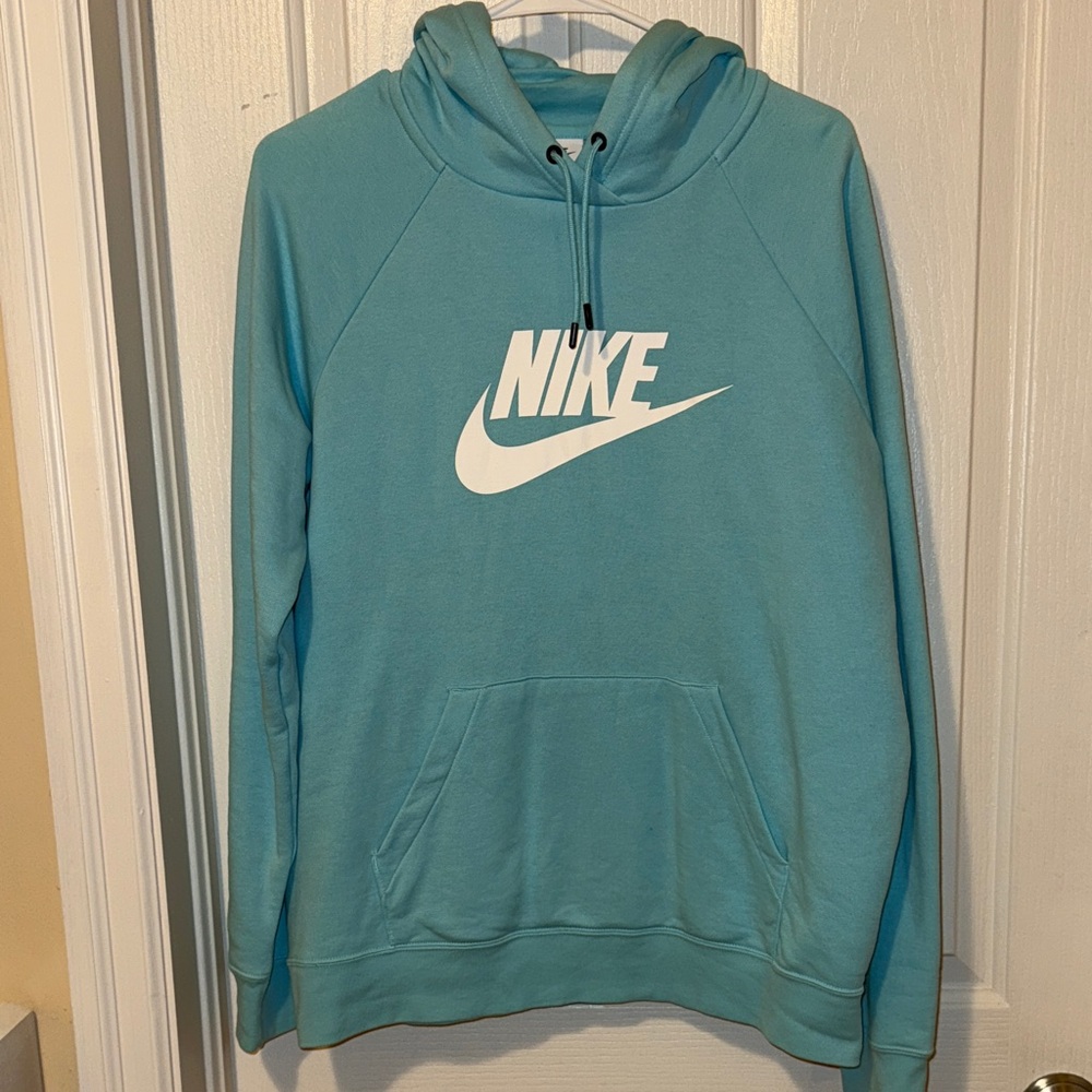 Nike Blue Hoodie with White Logo